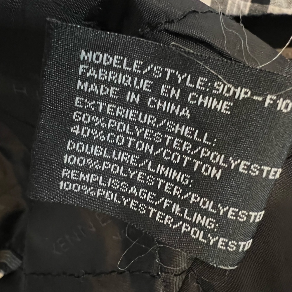 KENNETH BLAKE Black White Plaid Double Breasted Button Short Lightweight Jacket - Picture 8 of 8